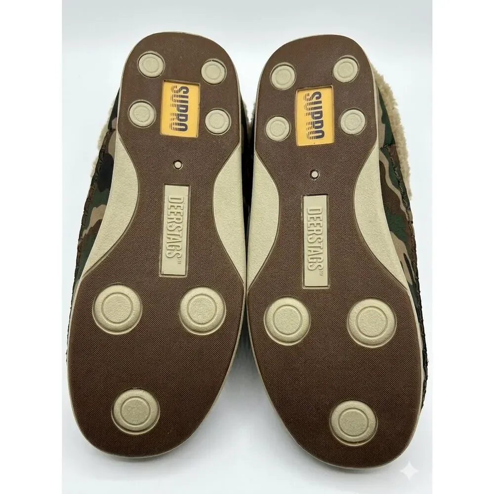 NEW! Deer Stags Nordic Unisex Supro Slip On Clog Scuff Slippers US 7W